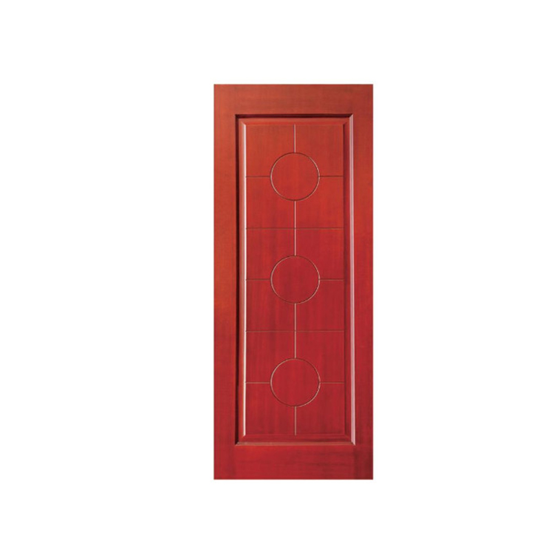 NSW-LD-18 Cross Circle Natural Solid Wood Door