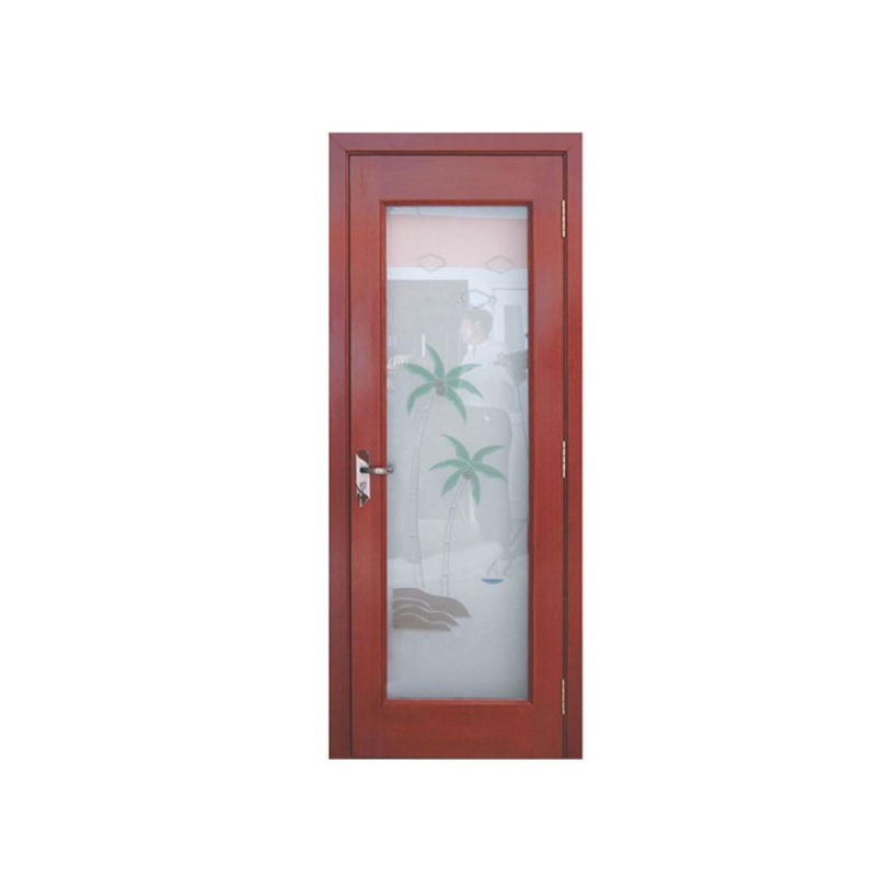 NSW-LD-14 Glass Pattern Natural Solid Wood Door