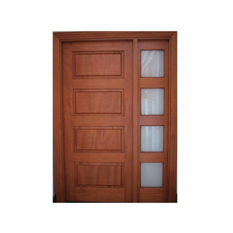 NSW-ESD-04 Single side glass Natural Solid Wood Door