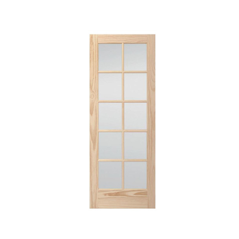 NSW-GP-03 Pane Natural Solid Wood Door