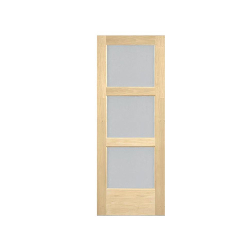 NSW-GP-02 Three pieces Natural Solid Wood Door